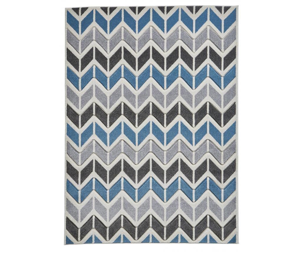 Covor Matrix Grey Blue 160x220 cm - Think Rugs, Albastru,Gri & Argintiu