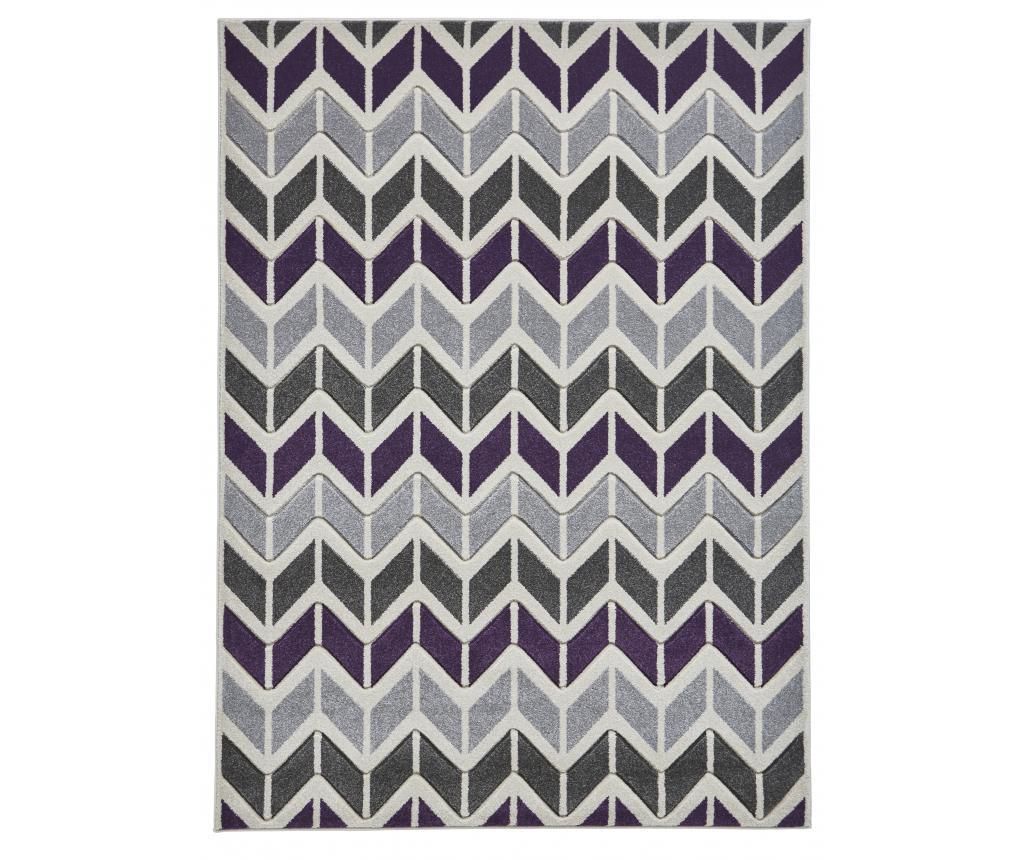 Covor Matrix Grey Purple 160x220 cm - Think Rugs, Gri & Argintiu,Mov