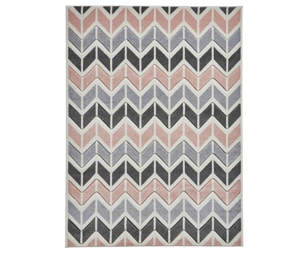 Covor Matrix Grey Pink 120x170 cm - Think Rugs, Gri & Argintiu,Roz