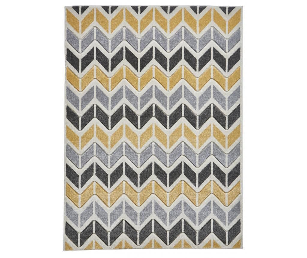 Covor Matrix Grey Yellow 160x220 cm - Think Rugs, Galben & Auriu,Gri & Argintiu