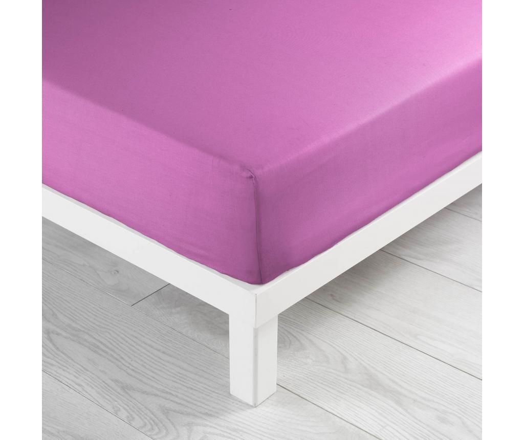 Cearsaf de pat cu elastic 160×200 cm – douceur d’intérieur, Roz douceur d'intérieur