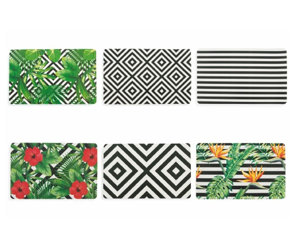 Set 6 suporturi farfurii Club Tropicana 28x45 cm