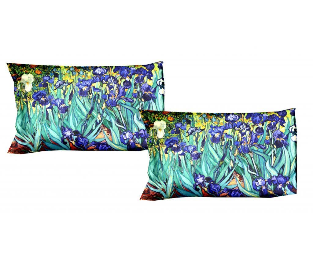 Set 2 fete de perna Van Gogh Iris 50x80 cm - Polo Ovest, Multicolor