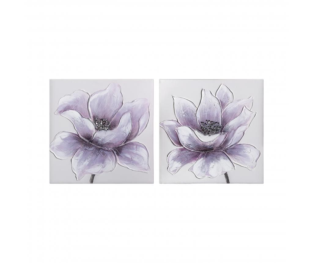 Set 2 tablouri Violetas 50x50 cm