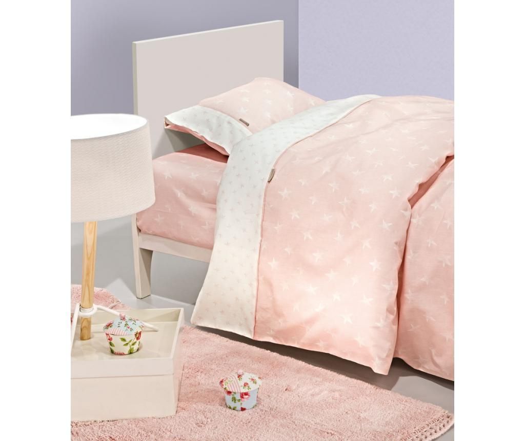 Set 2 cearsafuri de pat si 1 fata de perna Heaven Pink - Guy Laroche Home, Roz