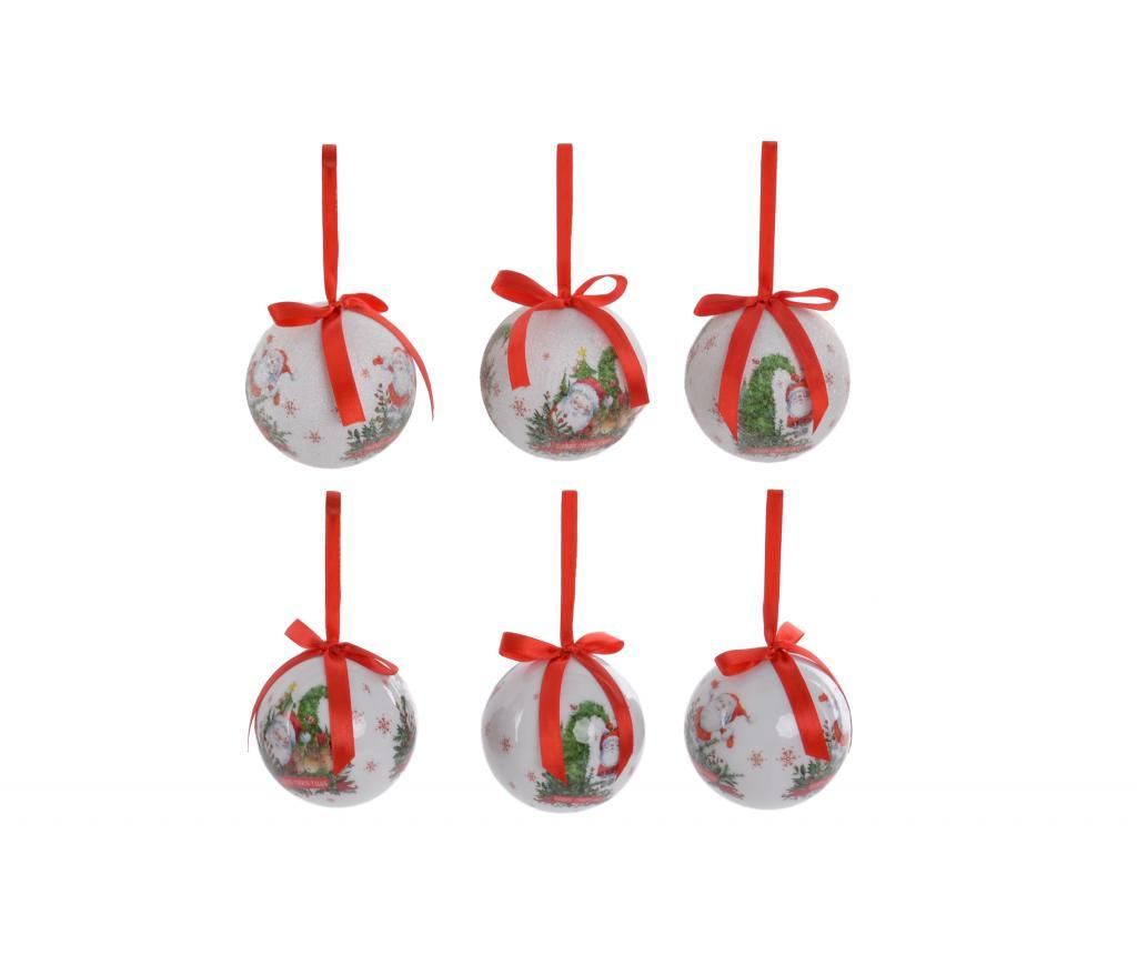Set 6 decoratiuni suspendabile Santa Claus