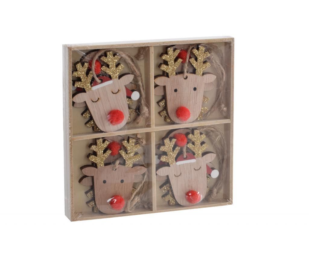 Set 8 decoratiuni suspendabile Reindeer