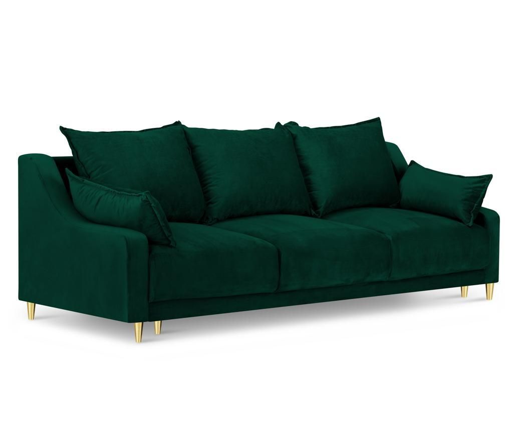 Canapea extensibila 3 locuri Mazzini Sofas, Pansy Bottle Green, 215x94x90 cm – Mazzini Sofas