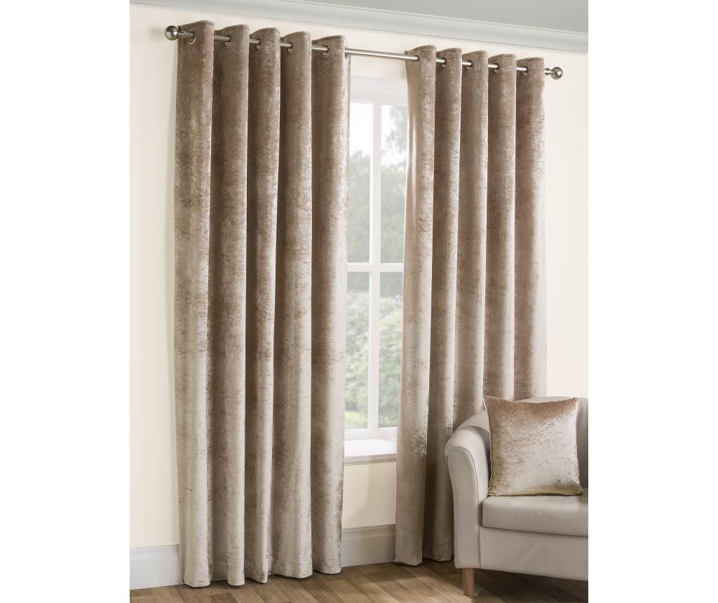 Set 2 draperii Opulence Cream 229x137 cm