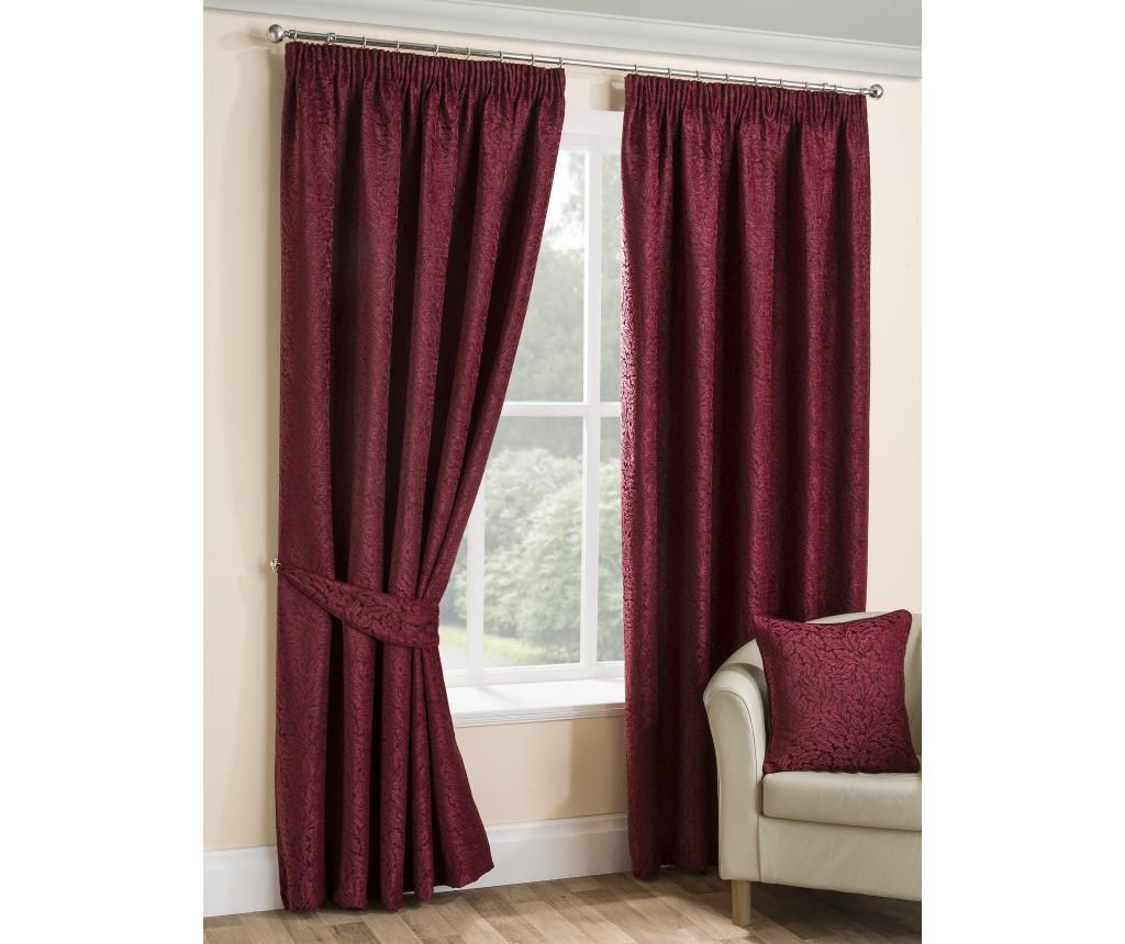 Set 2 draperii Balmoral Bordeaux 229x183 cm