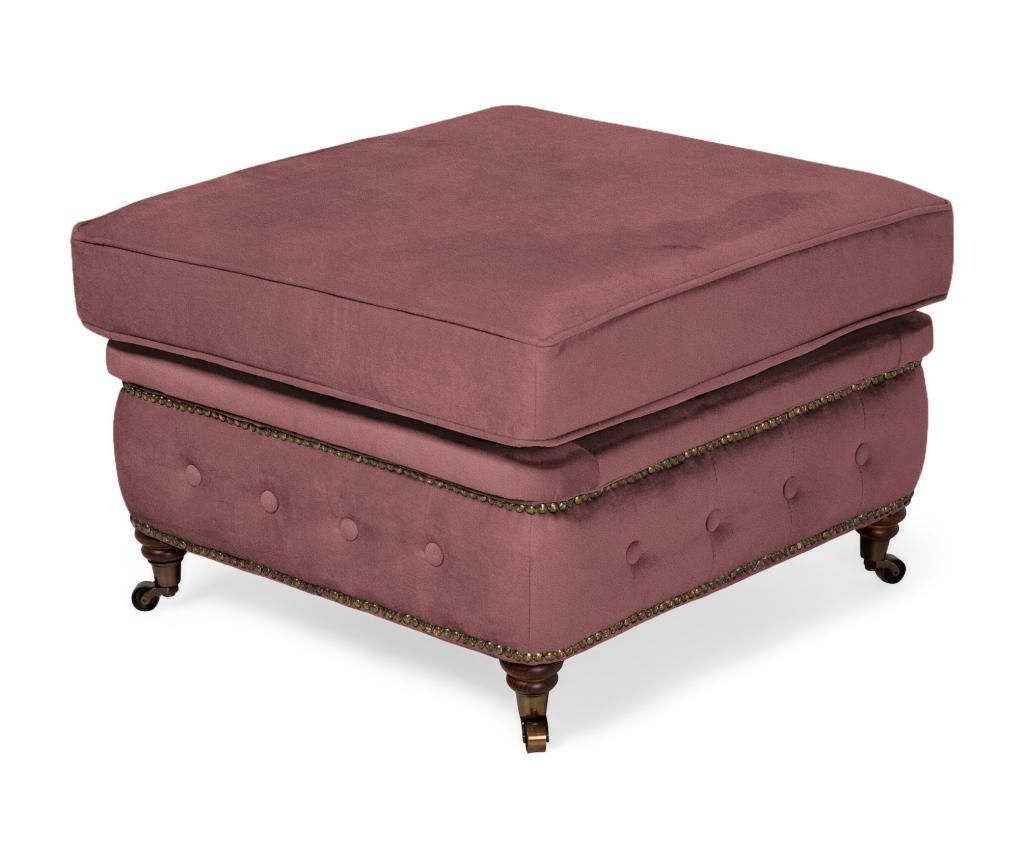 Taburet Kalatzerka, Chesterfield Rust Pink Velvet, 75x70x45 cm - Kalatzerka, Roz