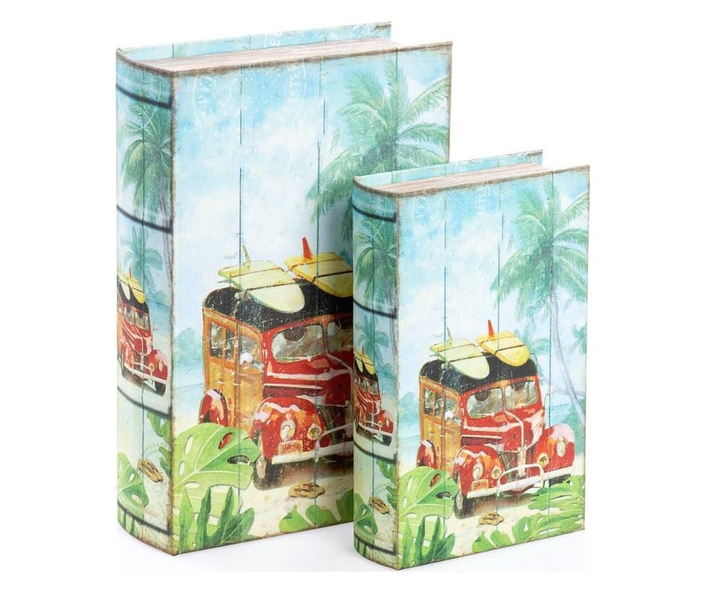 Set 2 cutii tip carte - Garpe Interiores, Multicolor imagine