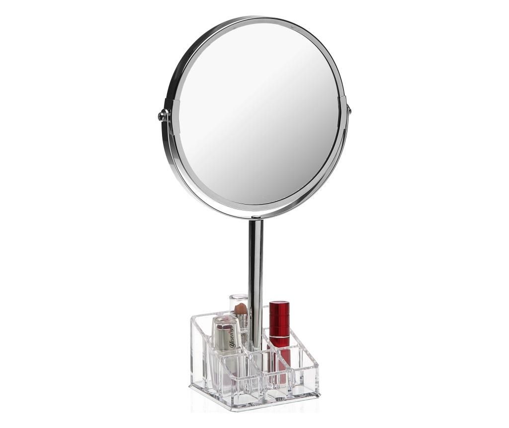 Oglinda cosmetica cu suport – Versa, Gri & Argintiu Versa