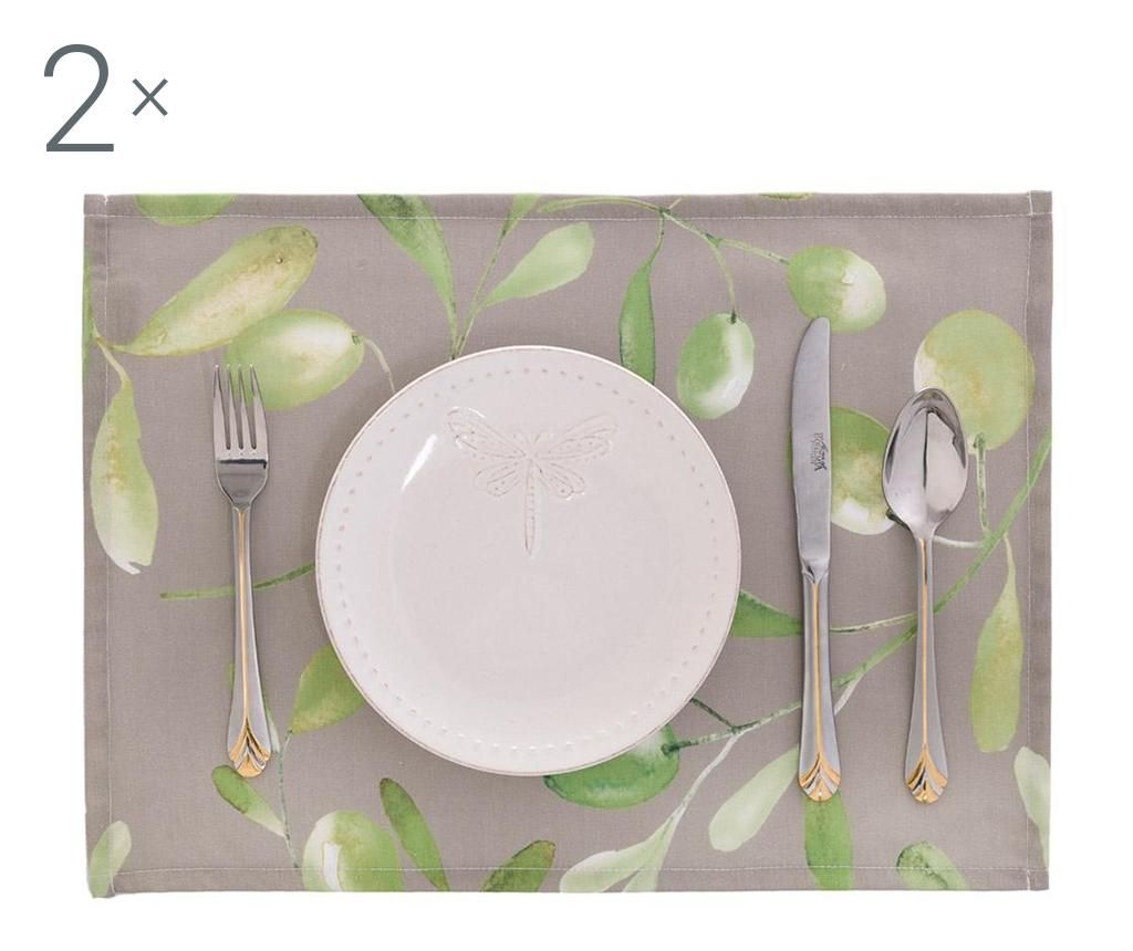 Set 2 suporturi farfurii Light Olive Garden 33x45 cm