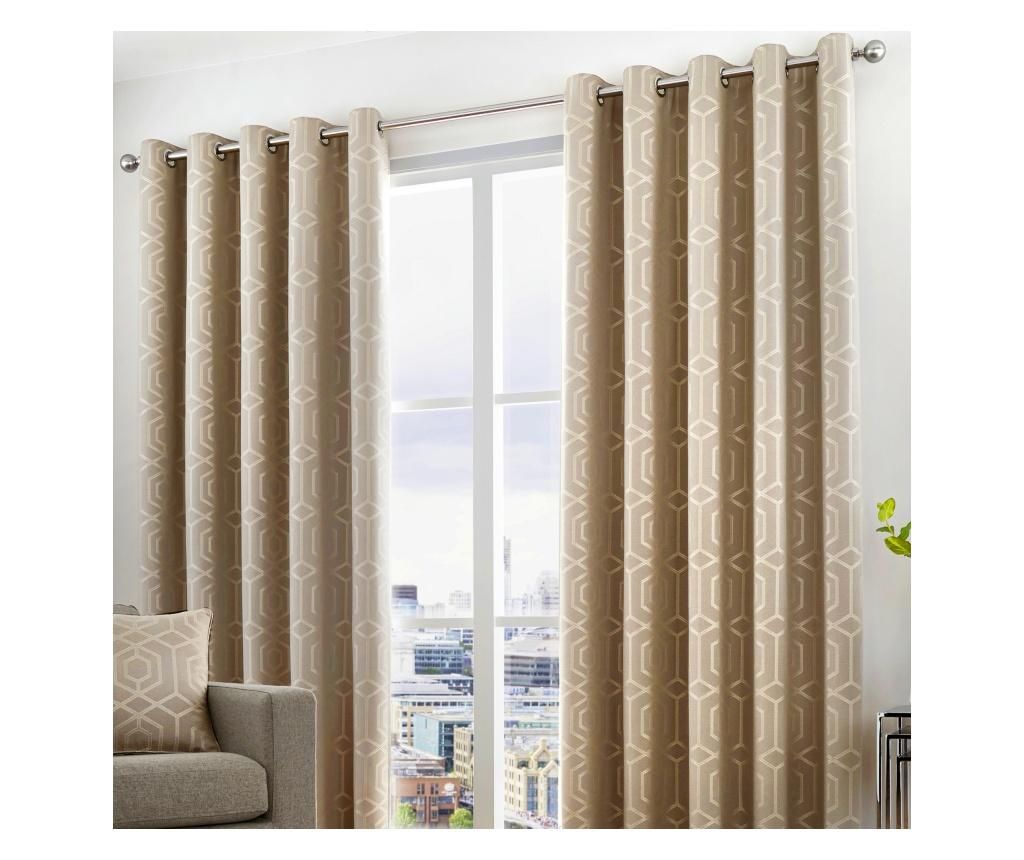 Set 2 draperii Camberwell Grey 229x229 cm