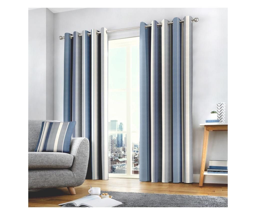 Set 2 draperii Whitworth Stripe Blue 229x229 cm