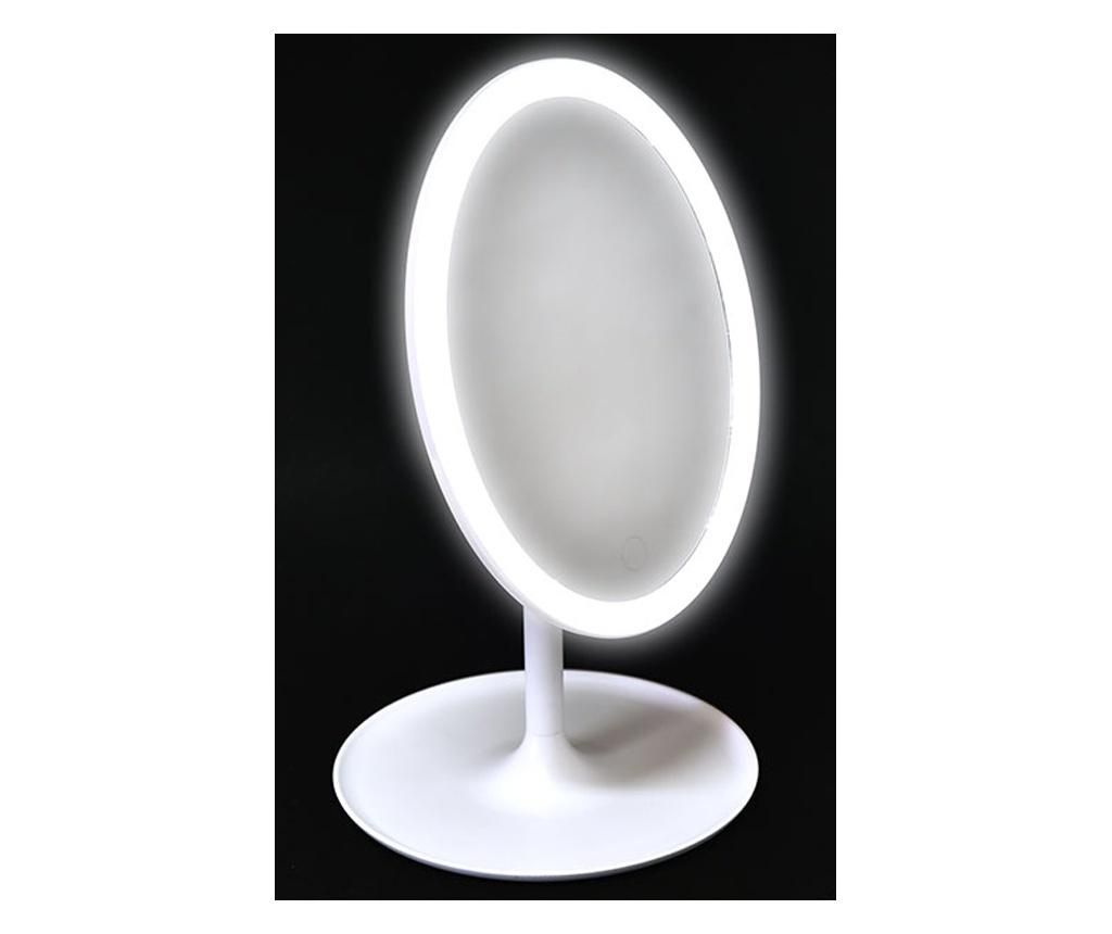 Oglinda cu LED Tendance, sticla, 18x18x32 cm – Tendance, Alb Tendance