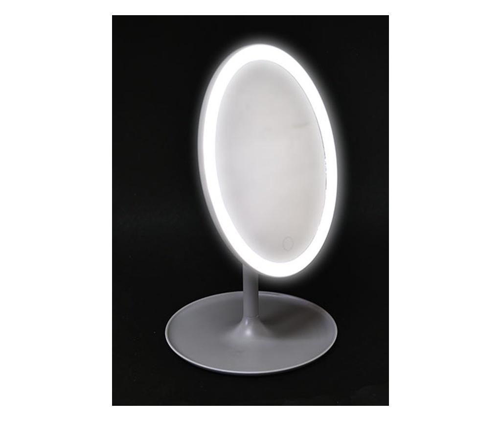 Oglinda cu LED Tendance, sticla, 18x18x32 cm – Tendance, Gri & Argintiu Tendance imagine 2022