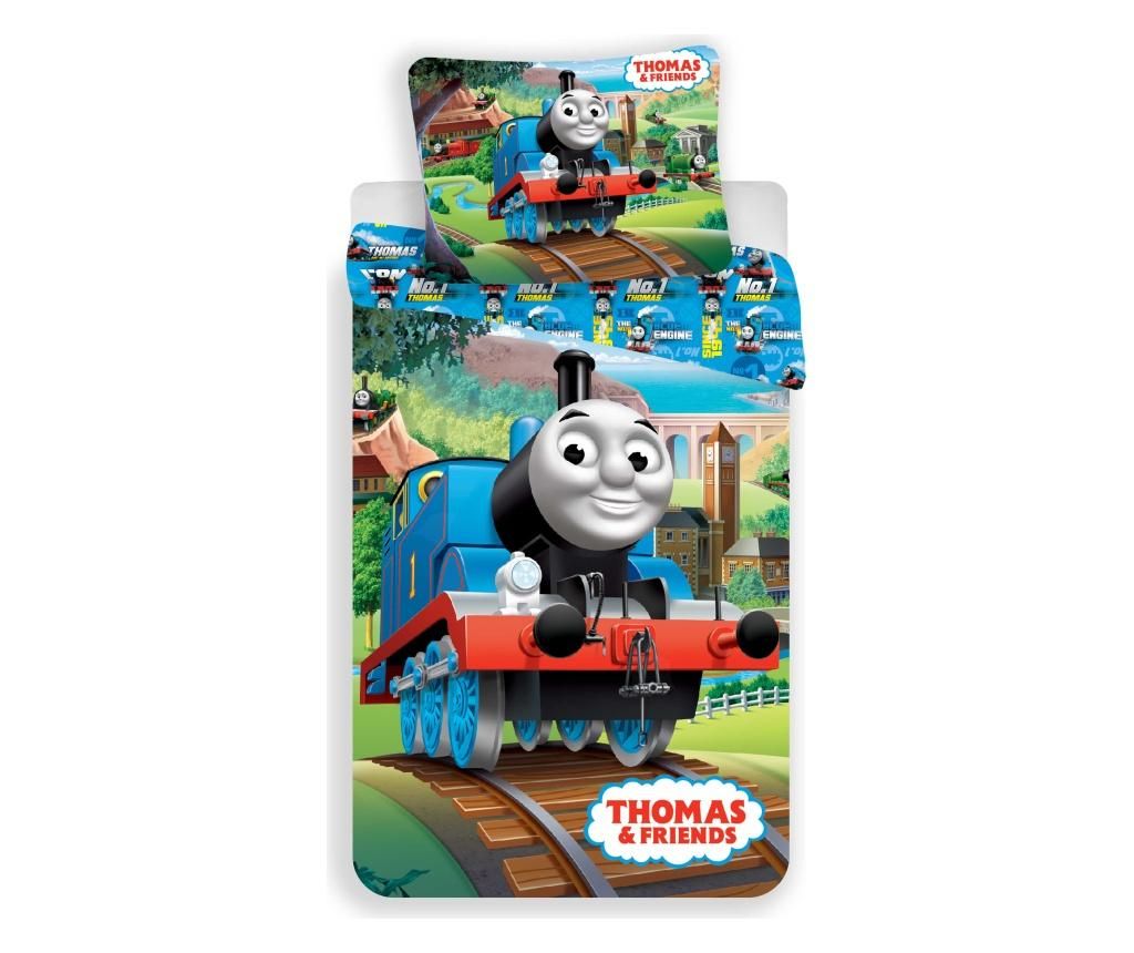 Set de pat Single Ranforce Thomas And Friends, Thomas and Friends, bumbac ranforce - Thomas and Friends, Multicolor