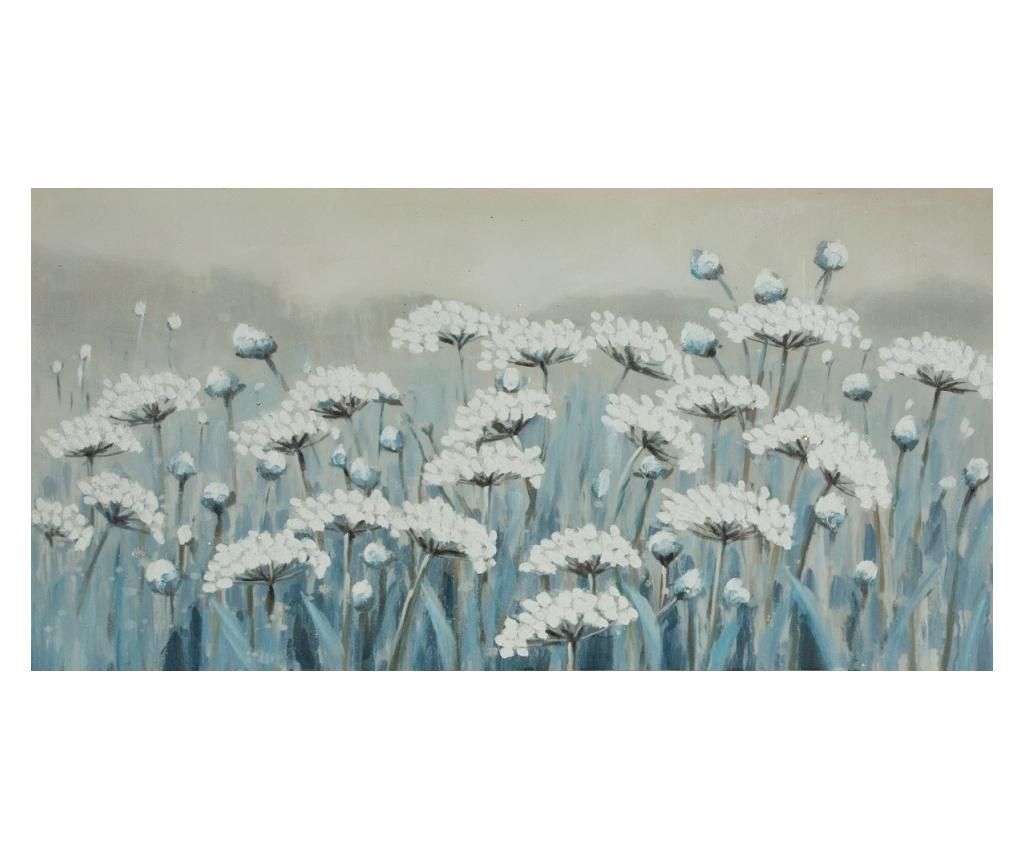 Tablou Fields of white 60x120 cm - Eurofirany, Albastru