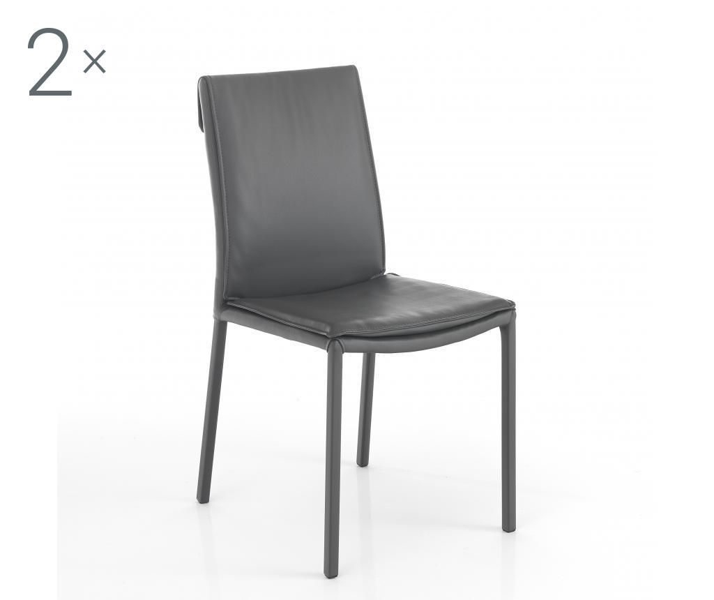 Set 2 scaune Meda Grey - Tomasucci