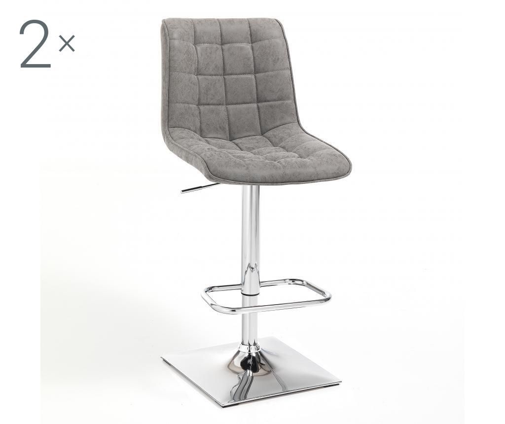 Set 2 scaune de bar Lux – Tomasucci, Gri & Argintiu Tomasucci imagine 2022