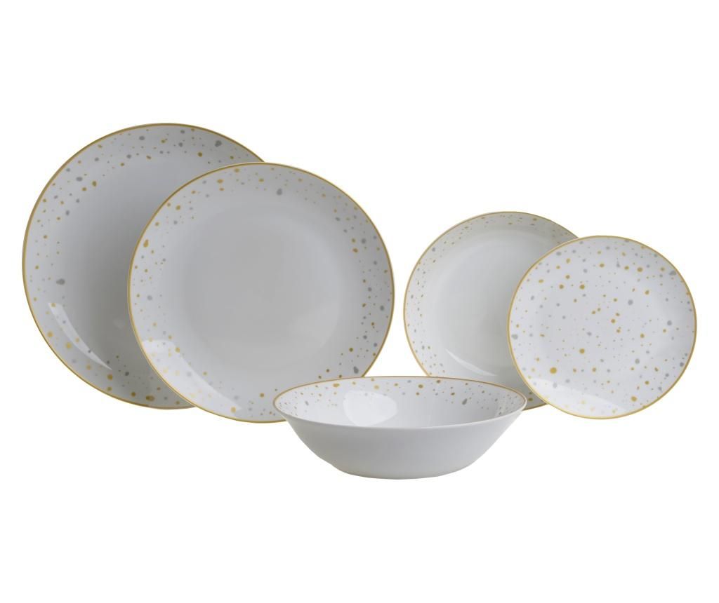 Set de masa 20 bucati Dine White & Gold