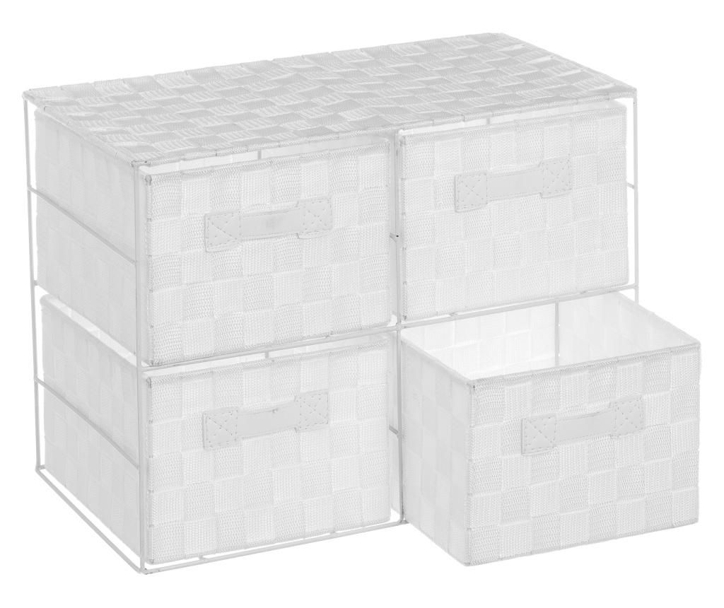 Dulapior cu 4 cosuri White Storage - Casa Selección, Alb
