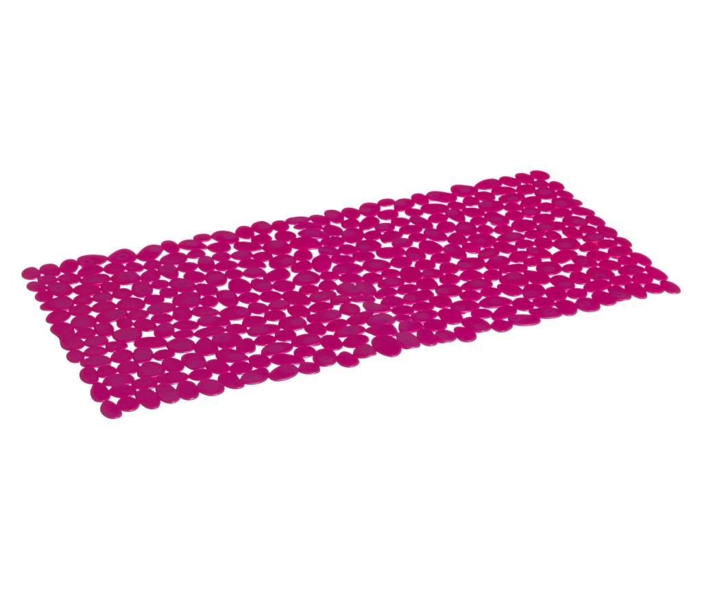 Covoras de baie Pebble Fuchsia 35x70 cm