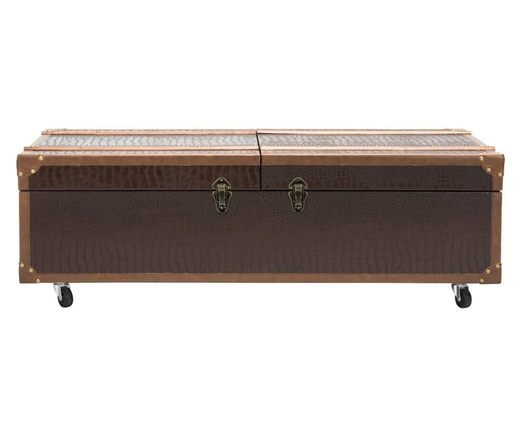 Masuta de cafea Safavieh, Chadwick Brown, inox, 119x59x39 cm - Safavieh, Maro