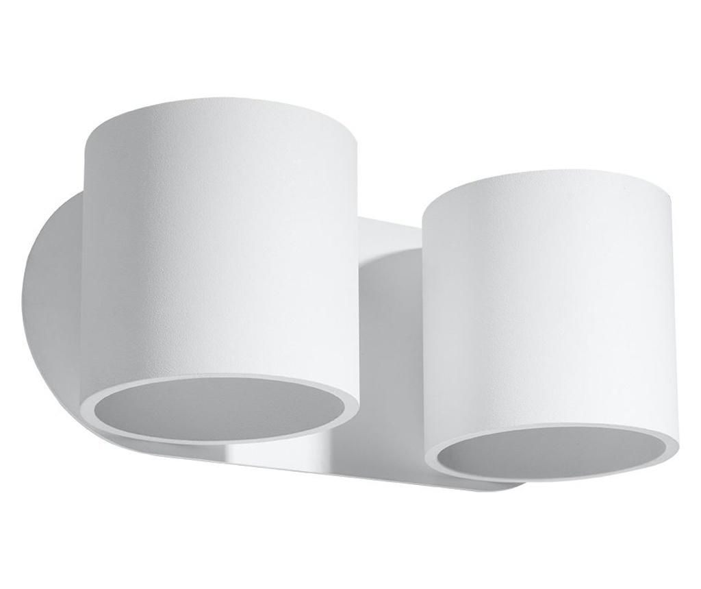 Aplica de perete Nice Lamps, Roda 2 White, aluminiu, alb, 26x12x12 cm – Nice Lamps, Alb Nice Lamps imagine reduceri 2022