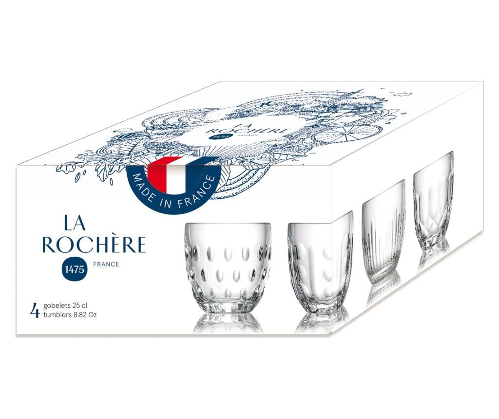 Set 4 pahare La Rochere, Troquet, sticla, 270 ml,270 ml – LA ROCHERE, Alb LA ROCHERE imagine 2022