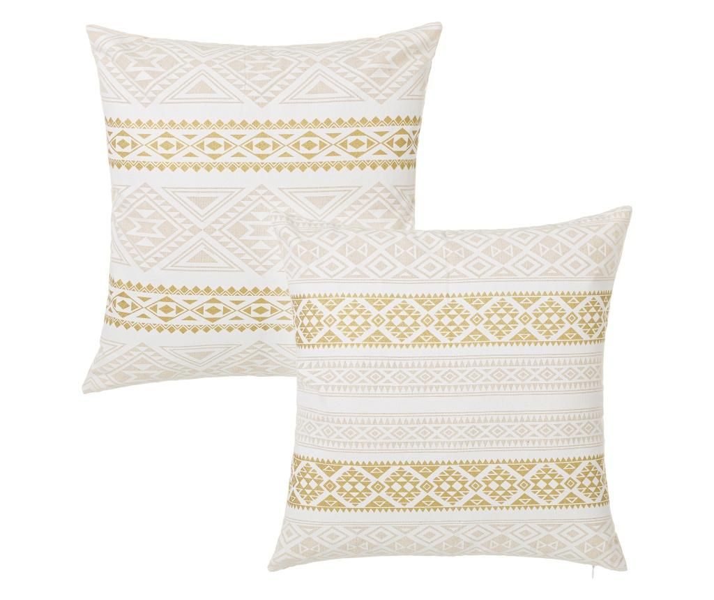 Set 2 perne decorative Boho Gold 45x45 cm