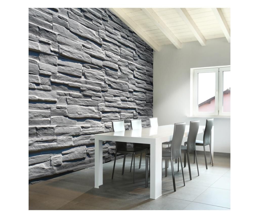 Tapet Grey stone wall 270x350 cm