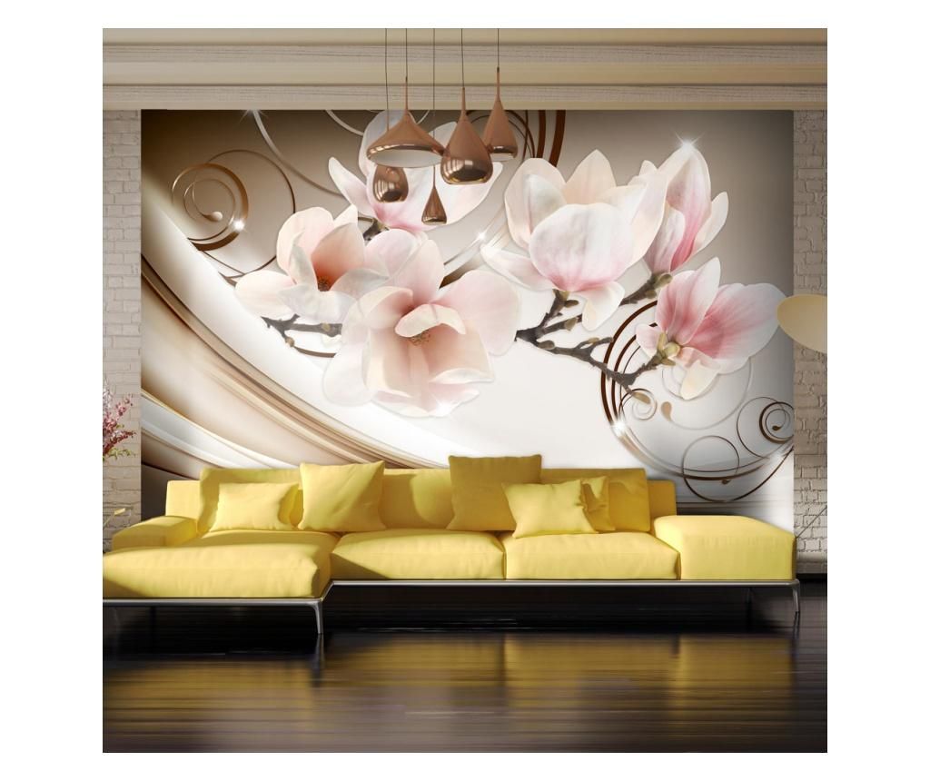 Tapet Waves of Magnolia 175×250 cm – Artgeist, Multicolor Artgeist imagine 2022