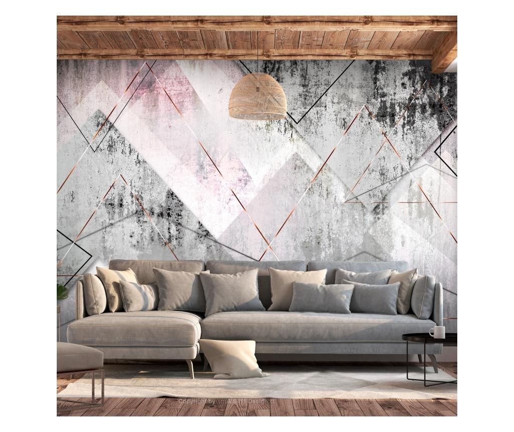 Tapet Artgeist, Triangular Perspective, material netesut, 245x350 cm, multicolor - Artgeist, Multicolor