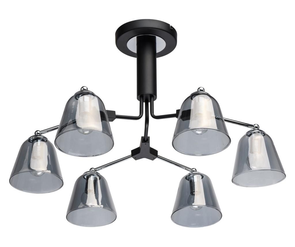 Lustra Functional Lighting, Hamburg, metal, 65x65x40 cm - Functional Lighting, Gri & Argintiu,Negru