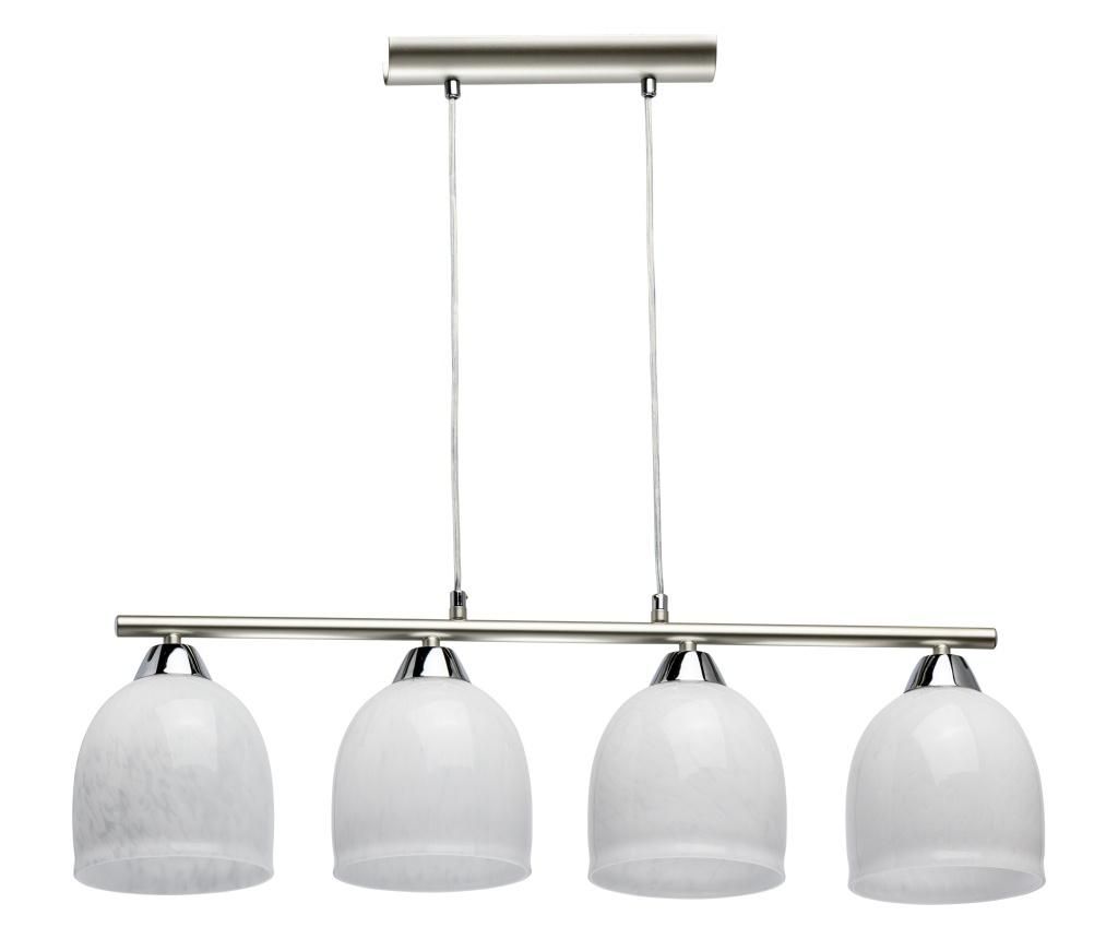 Lustra Classic Lighting, Claire Silver White, metal, gri argintiu/alb, 71x15x175 cm - Classic Lighting, Alb,Gri & Argintiu