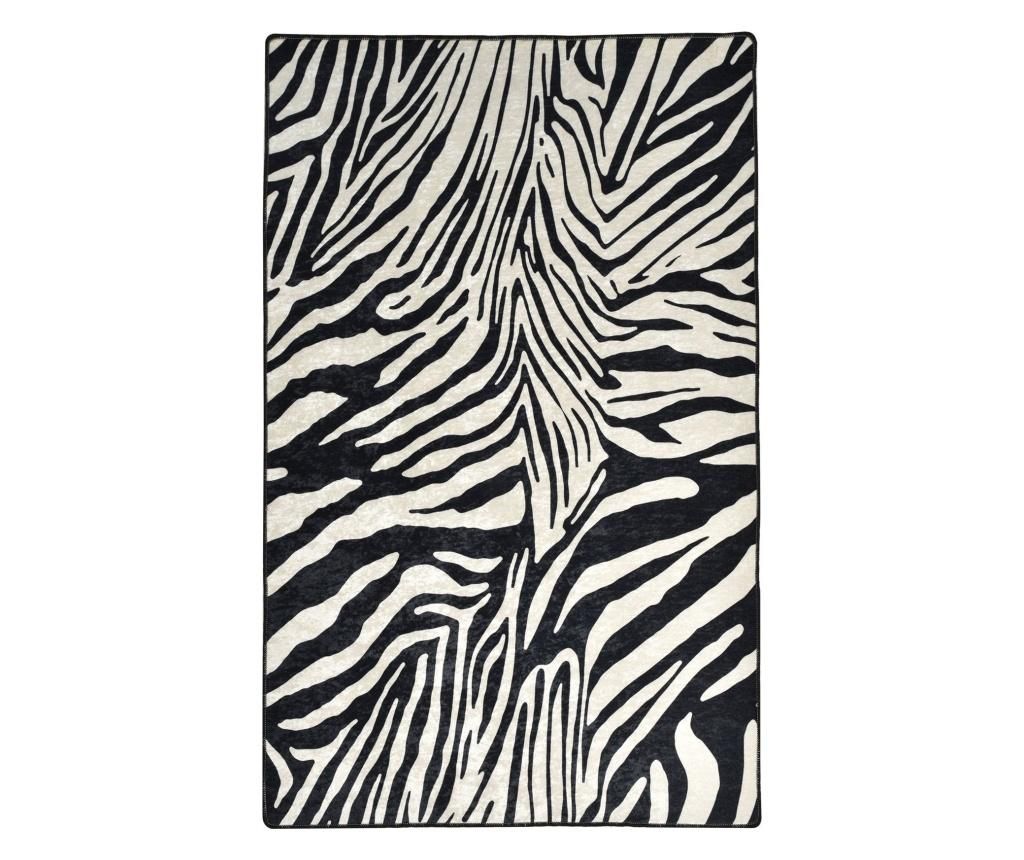 Covor Chilai, Zebra, 80×200 cm, poliester, tesatura din catifea, multicolor – Chilai Chilai imagine reduceri 2022
