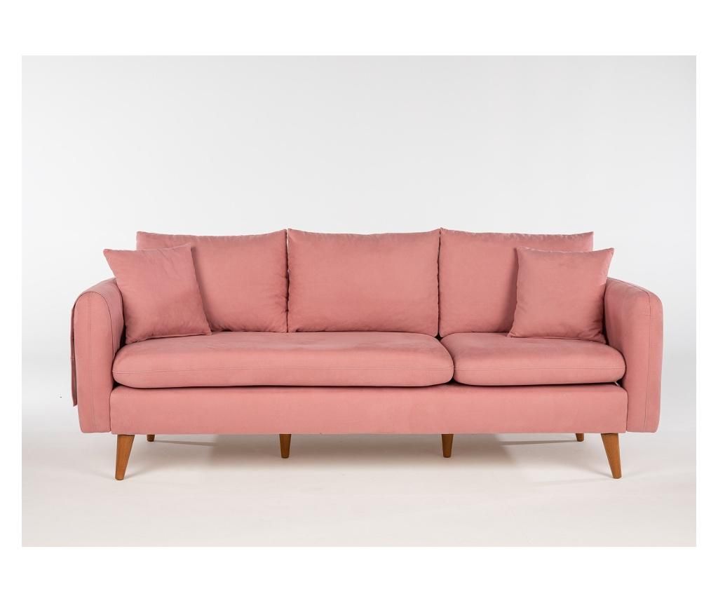 Canapea 3 locuri Pink - Unique Design, Roz