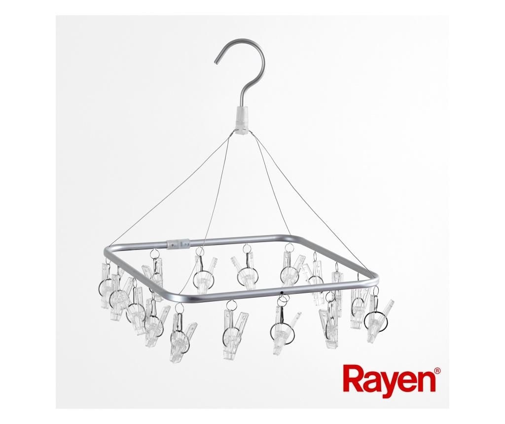 Uscator de rufe pentru accesorii Rayen, 31x3x29 cm - Rayen, Gri & Argintiu