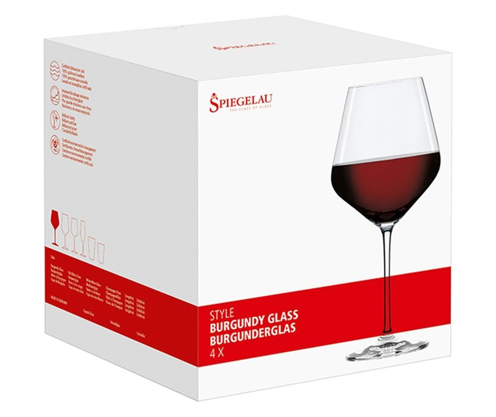 Set 4 pahare pentru vin Burgundy Spiegelau Style 640 ml imagine
