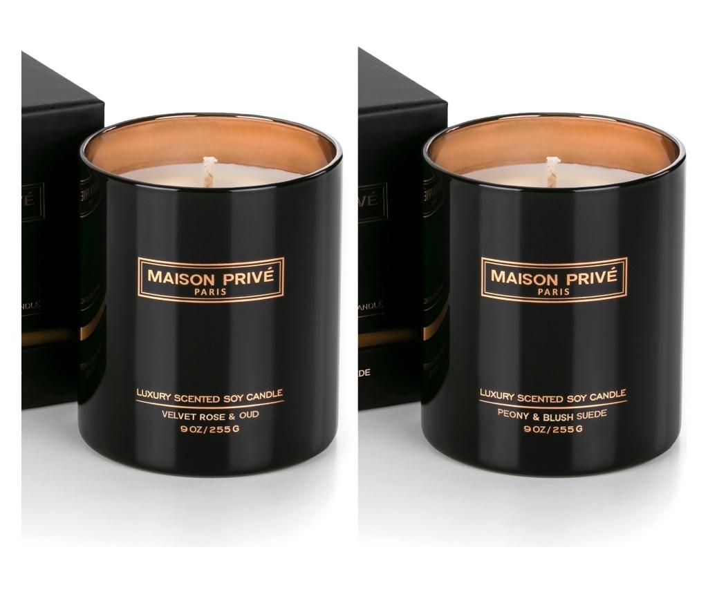 Set 2 lumanari parfumate – Maison Privé, Negru Maison Privé imagine 2022
