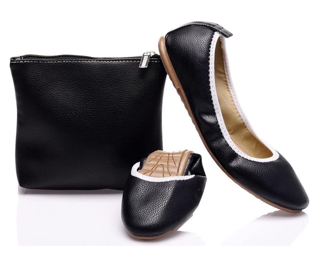Pantofi pliabili cu geanta Foldy Black 39 – Foldy, Negru Foldy