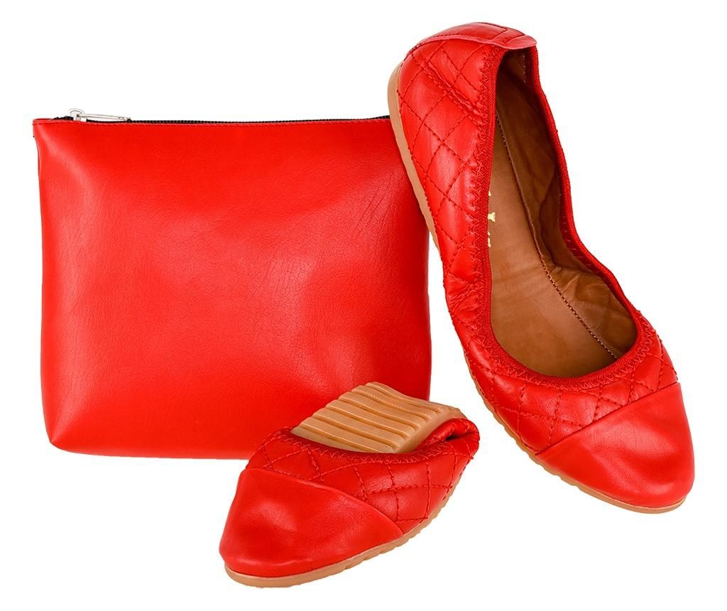 Balerini pliabili cu geanta pentru transport Foldy, Foldy Red – Foldy, Rosu Foldy