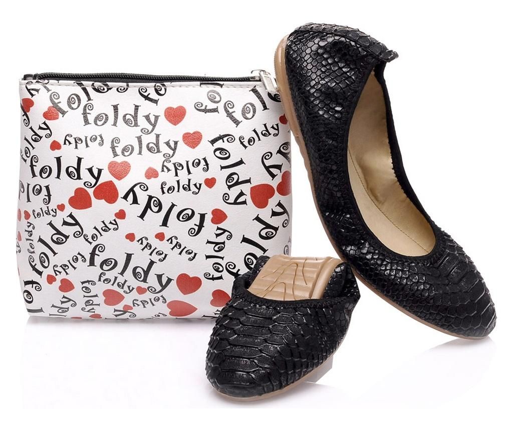 Pantofi pliabili cu geanta Foldy, Foldy Black – Foldy, Negru Foldy