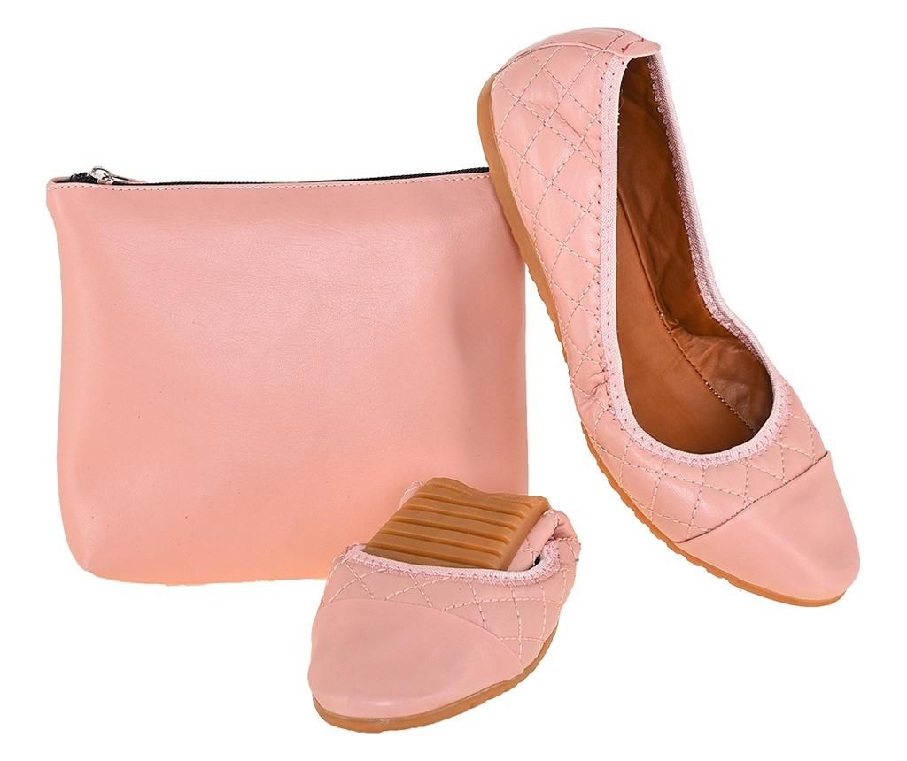Balerini pliabili cu geanta Foldy Pink 37 – Foldy, Roz