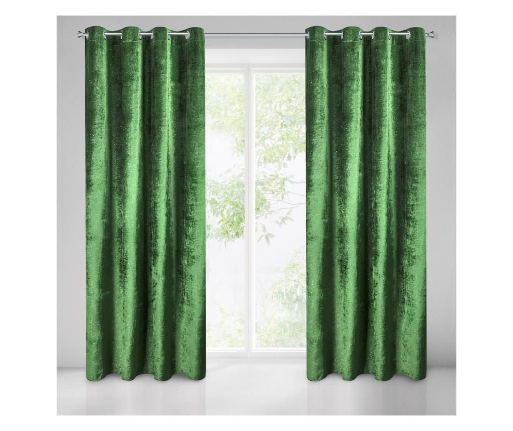 Draperie Elizia Green Rings 140x250 cm - Eurofirany, Verde