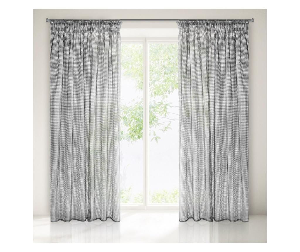 Draperie Bonita Grey & Silver Tape 140x270 cm