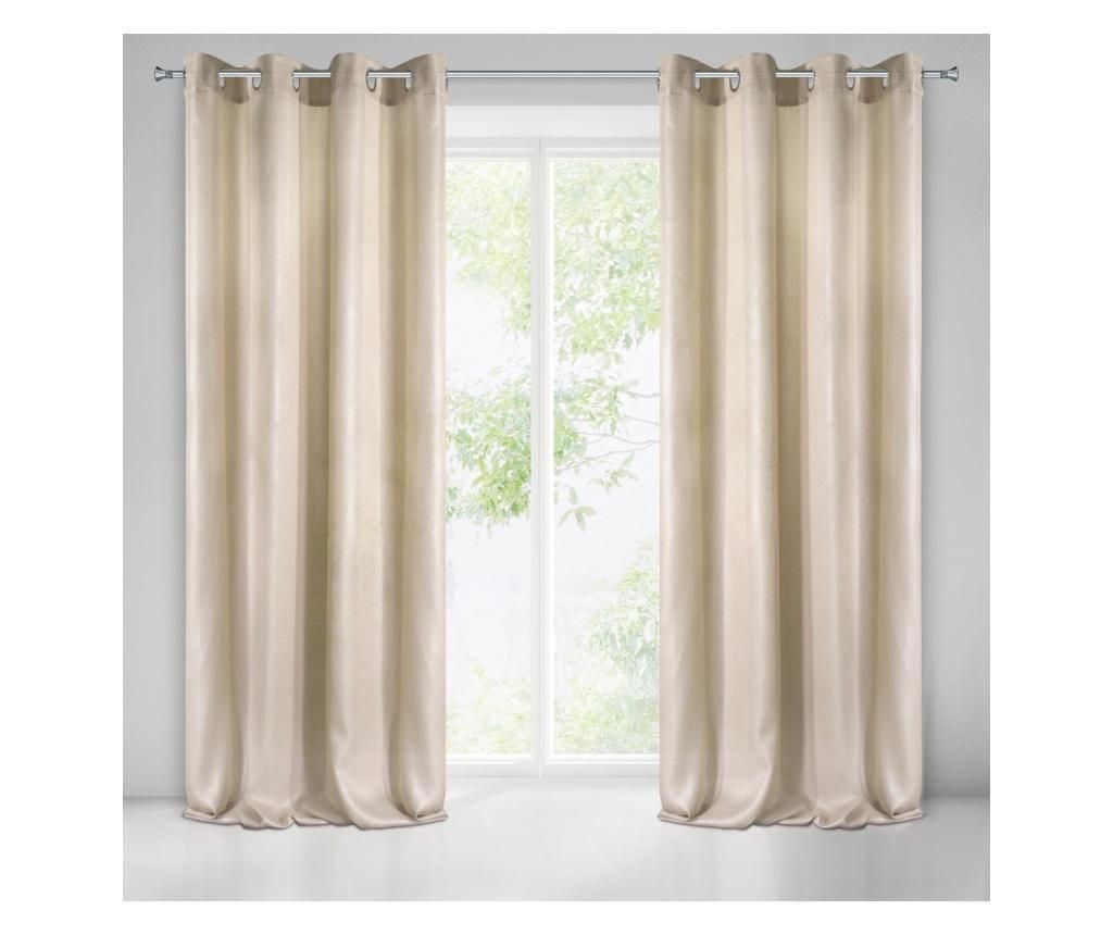 Draperie Sasha Cream Rings 140x250 cm - Eurofirany, Crem